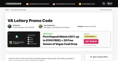va lottery no deposit code.